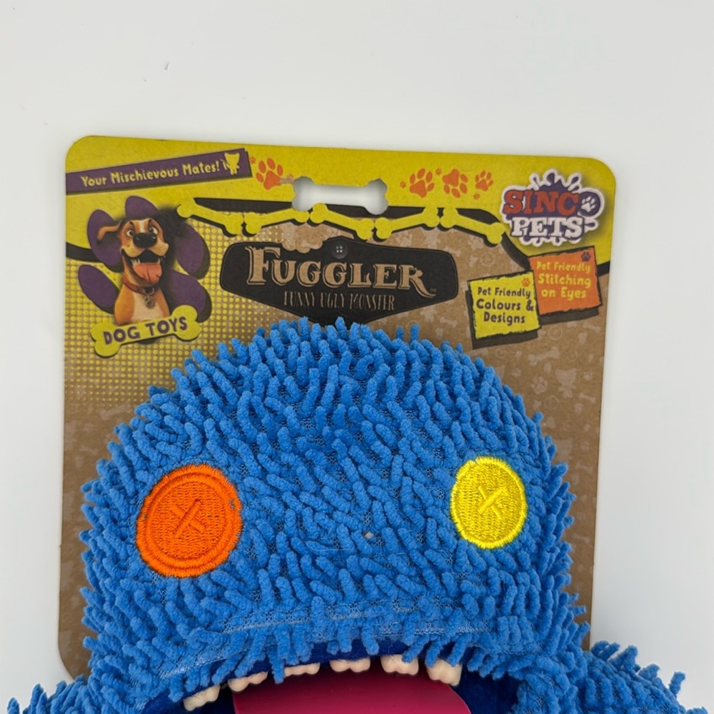 Fuggler Oogah Boogah Blue Plush‎ Dog Toy Squeaker NWT Funny Ugly - Picture 7 of 7